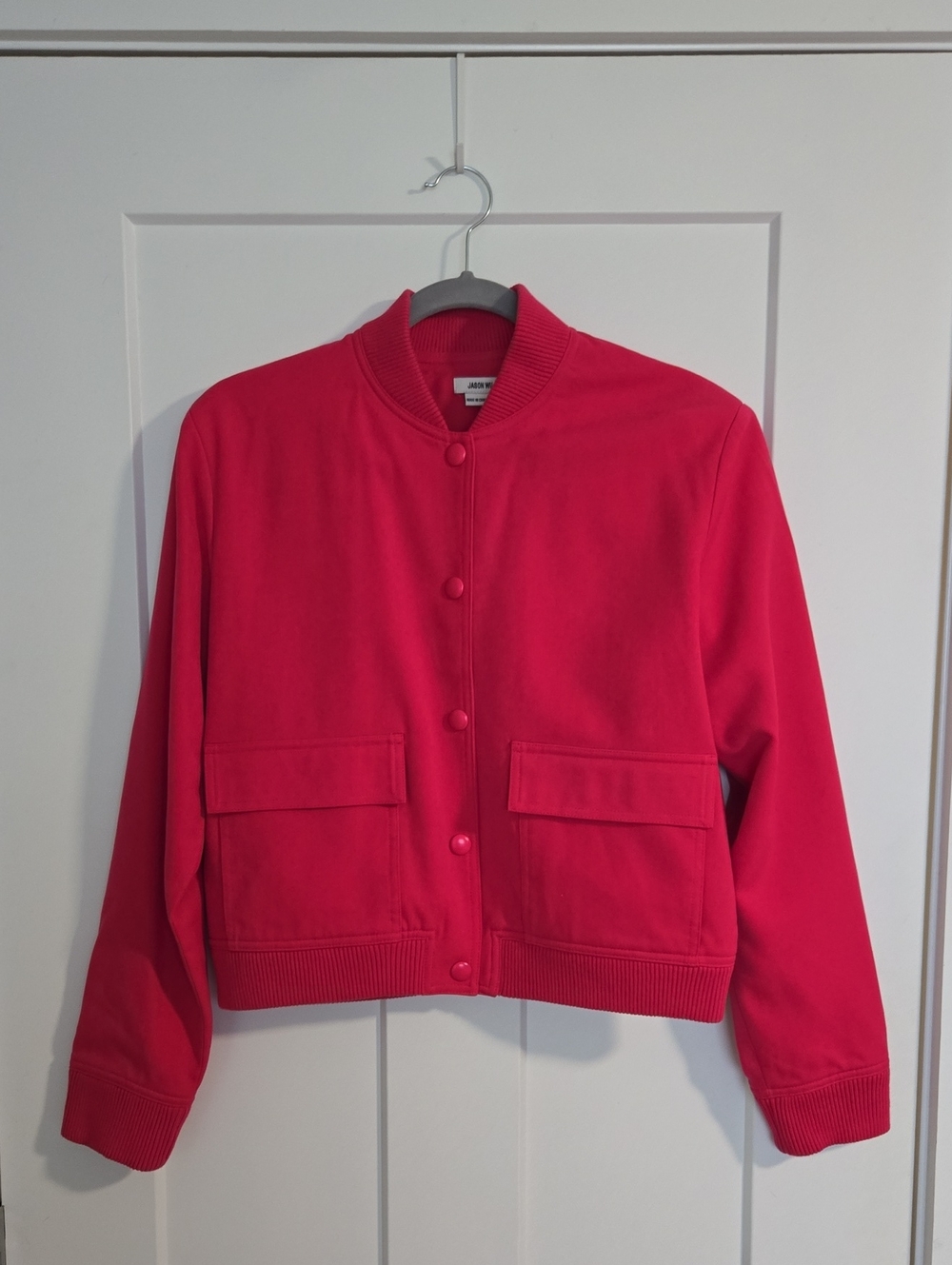Jason Wu Hot Pink Cropped Bomber Jacket